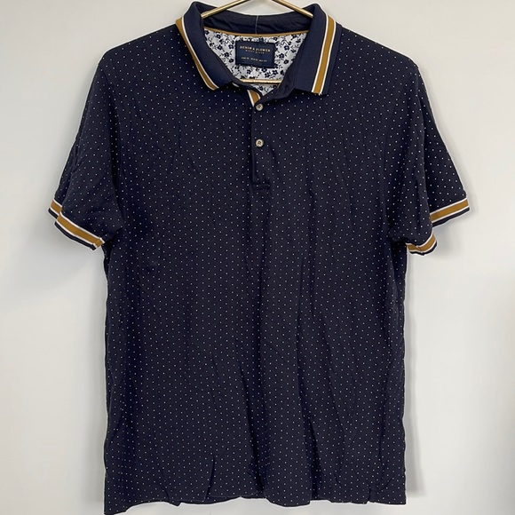 Denim & Flower Other - DENIM & FLOWER Polka Dot Polo XL